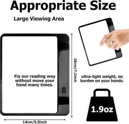 Full-Page LED Reading Magnifier — 3X Lightweight Magnifying Sheet for Comfortable Reading