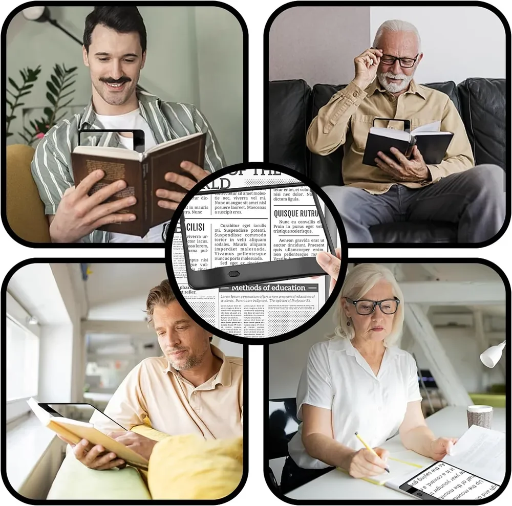 Full-Page LED Reading Magnifier — 3X Lightweight Magnifying Sheet for Comfortable Reading