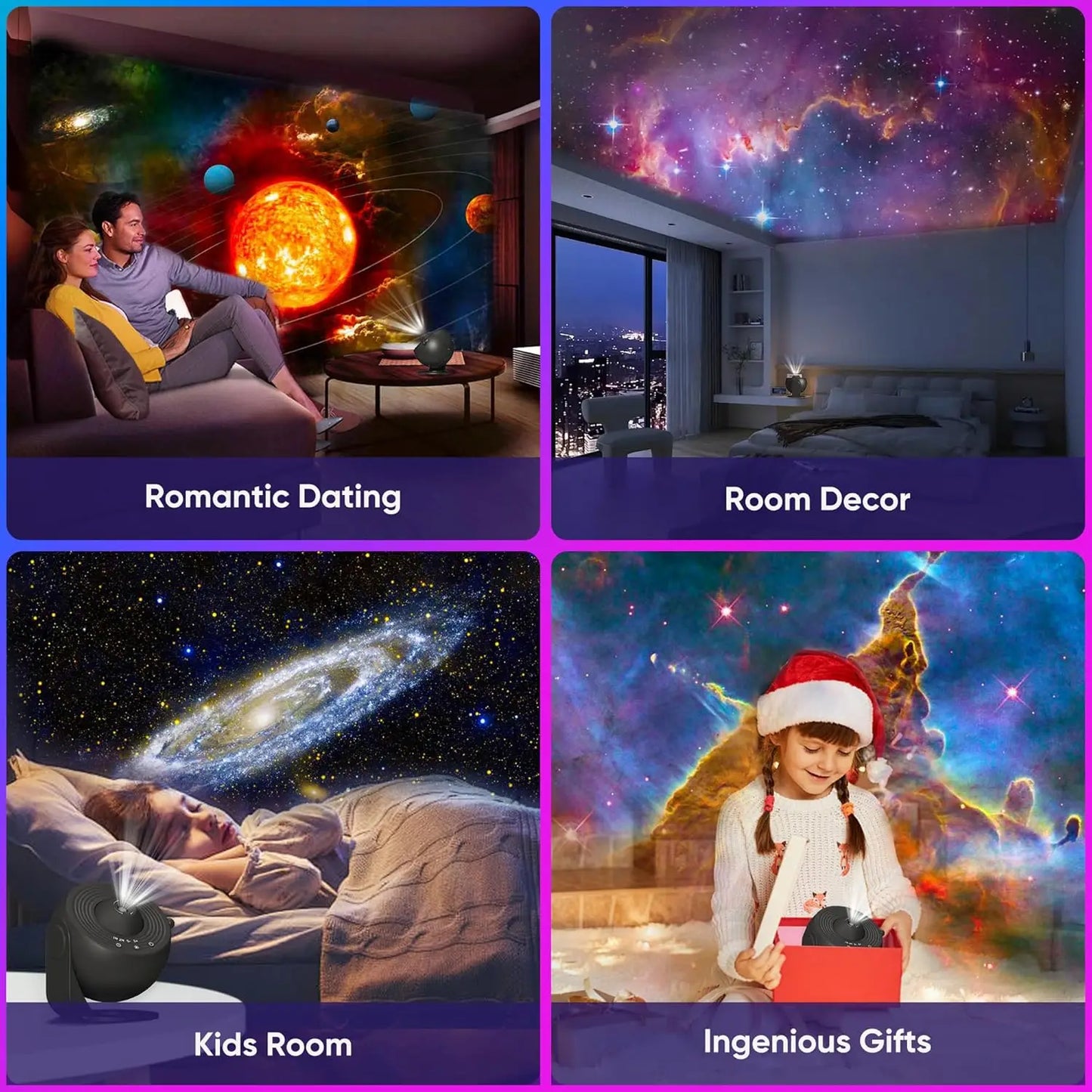 Galaxy Star Projector Night Light — 13-in-1 HD Planetarium Experience