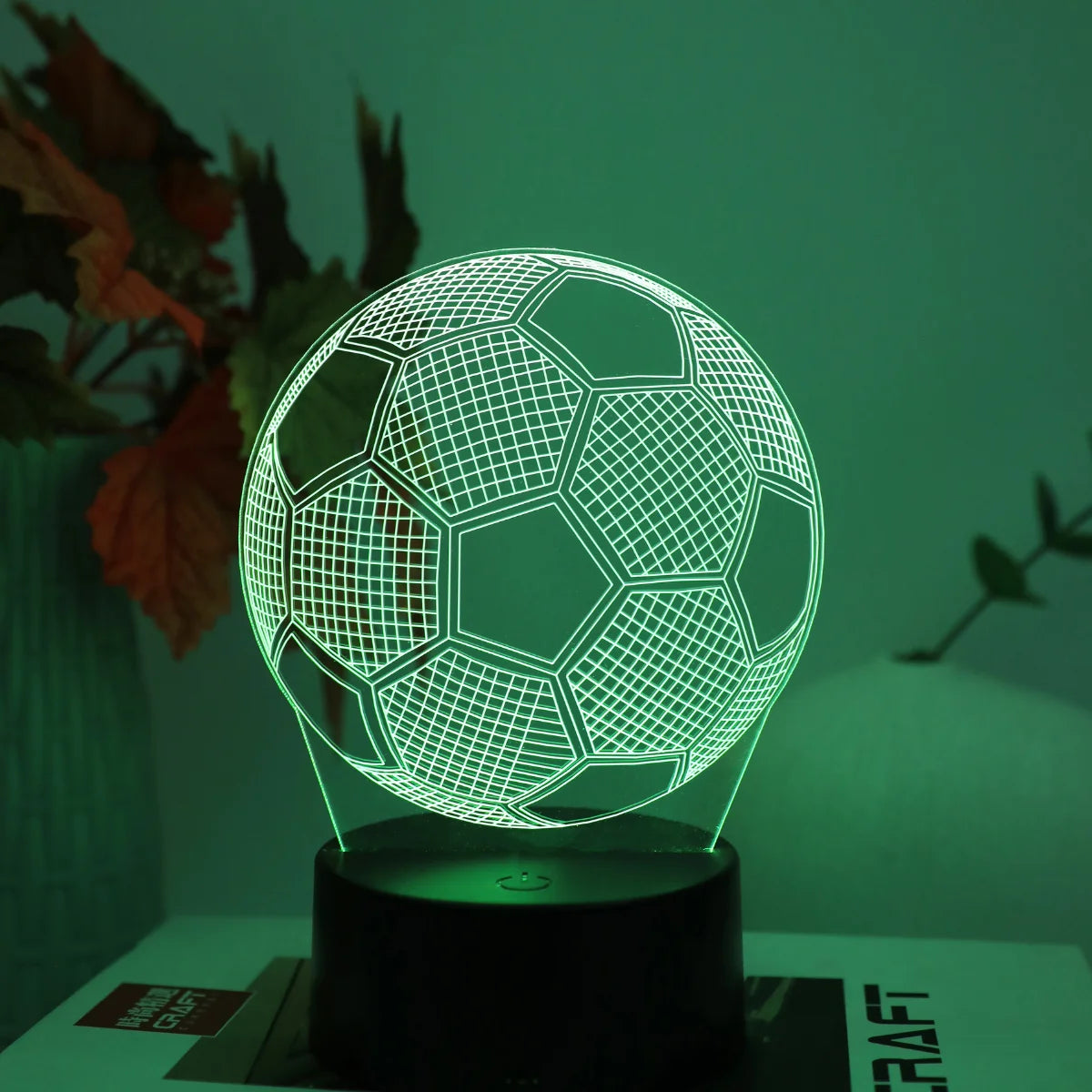 3D Football Night Light — USB-Powered Table Lamp for Sports Fans