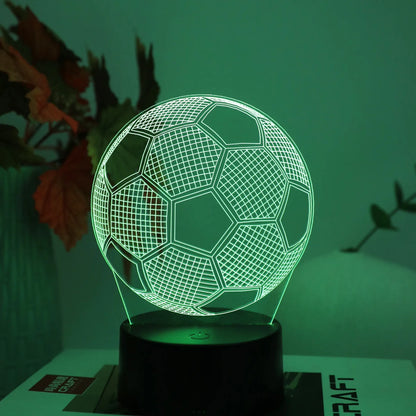 3D Football Night Light — USB-Powered Table Lamp for Sports Fans