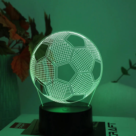 3D Football Night Light — USB-Powered Table Lamp for Sports Fans