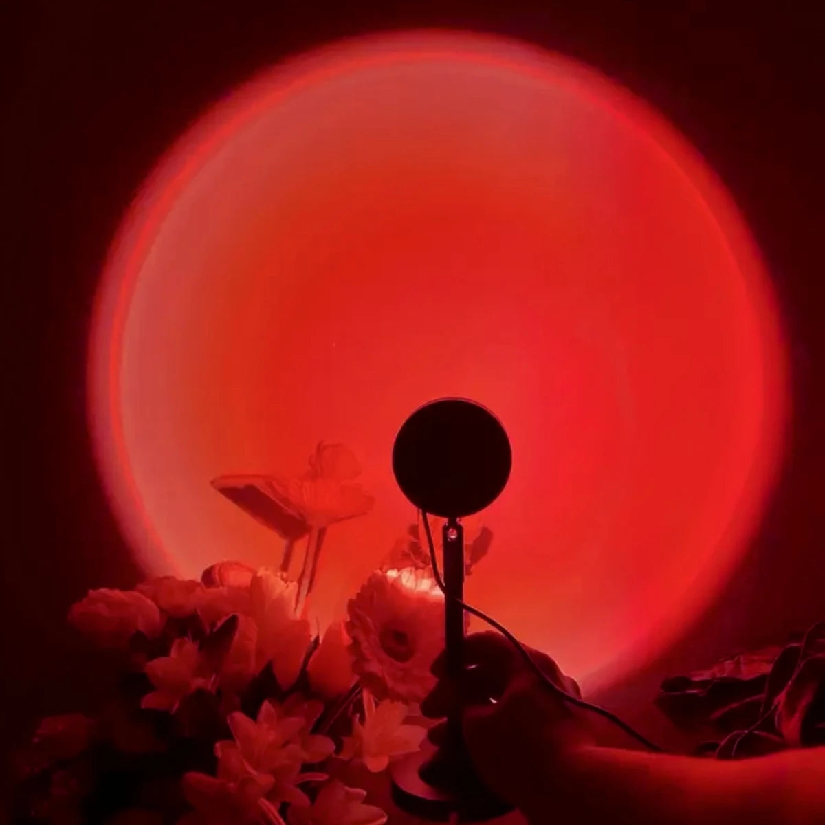 USB Sunset Projection Lamp — Ambient Night Light for Home & Relaxation