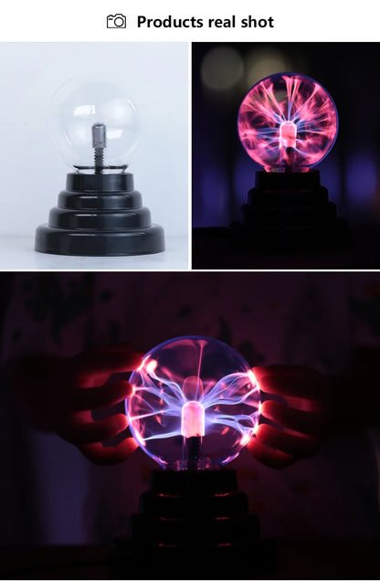 Magic Crystal Plasma Ball Lamp — LED Night Light for Kids & Home Decor
