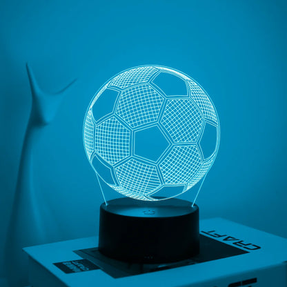 3D Football Night Light — USB-Powered Table Lamp for Sports Fans