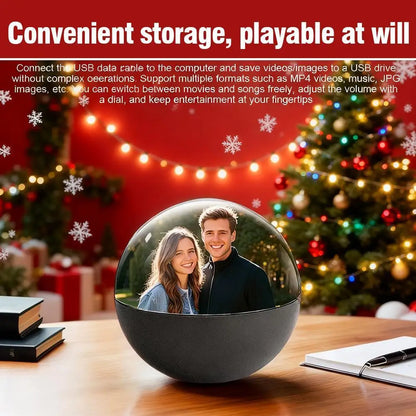 Personalized Crystal Memory Ball — Digital Photo & Video Display