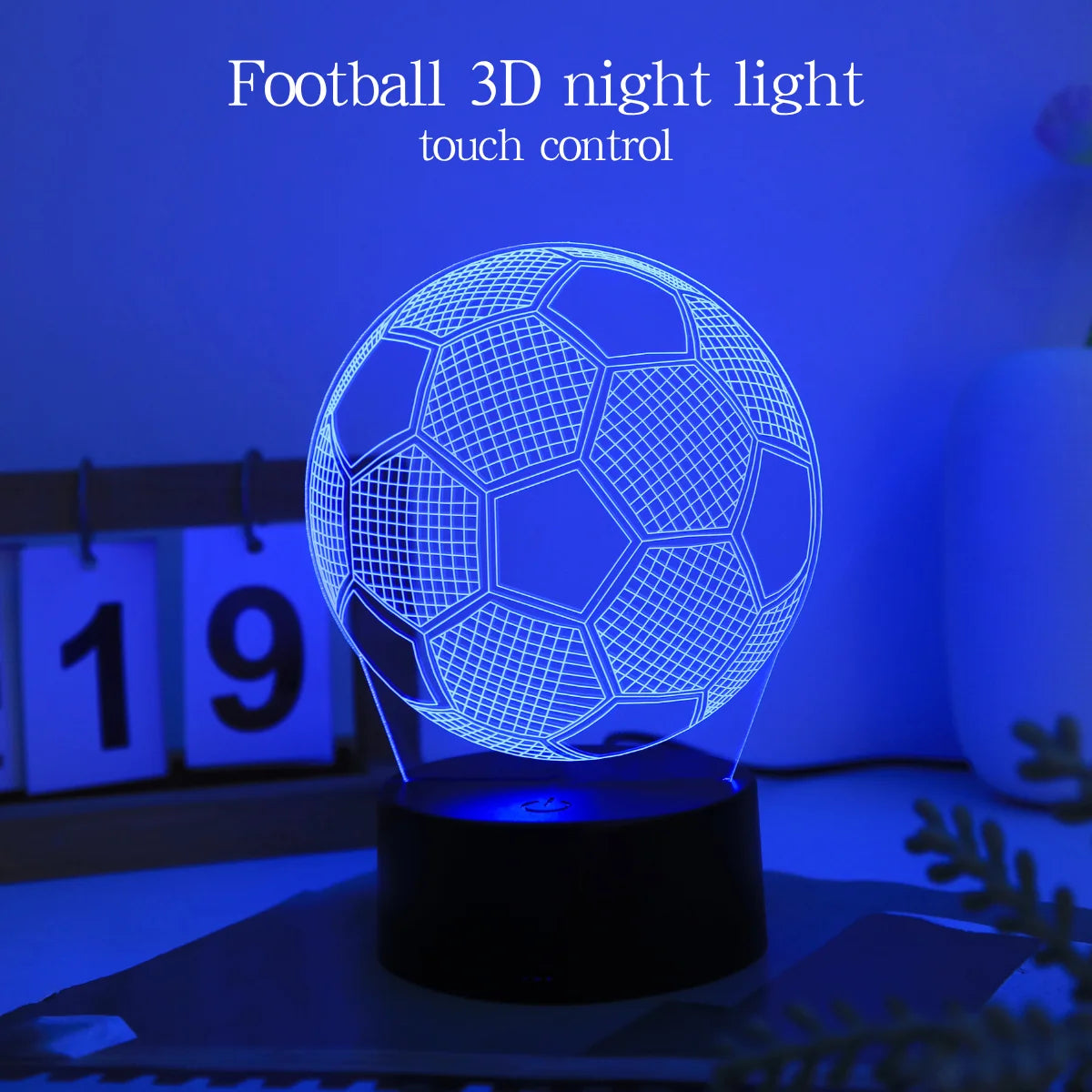 3D Football Night Light — USB-Powered Table Lamp for Sports Fans