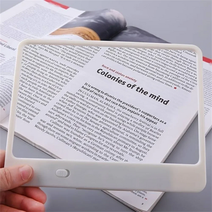 Full-Page LED Reading Magnifier — 3X Lightweight Magnifying Sheet for Comfortable Reading