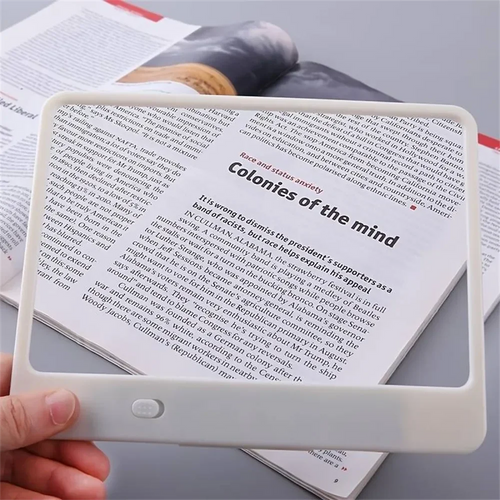 Full-Page LED Reading Magnifier — 3X Lightweight Magnifying Sheet for Comfortable Reading