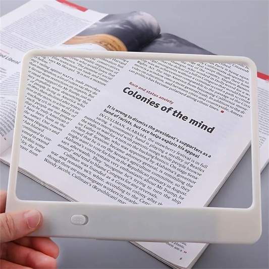 Full-Page LED Reading Magnifier — 3X Lightweight Magnifying Sheet for Comfortable Reading