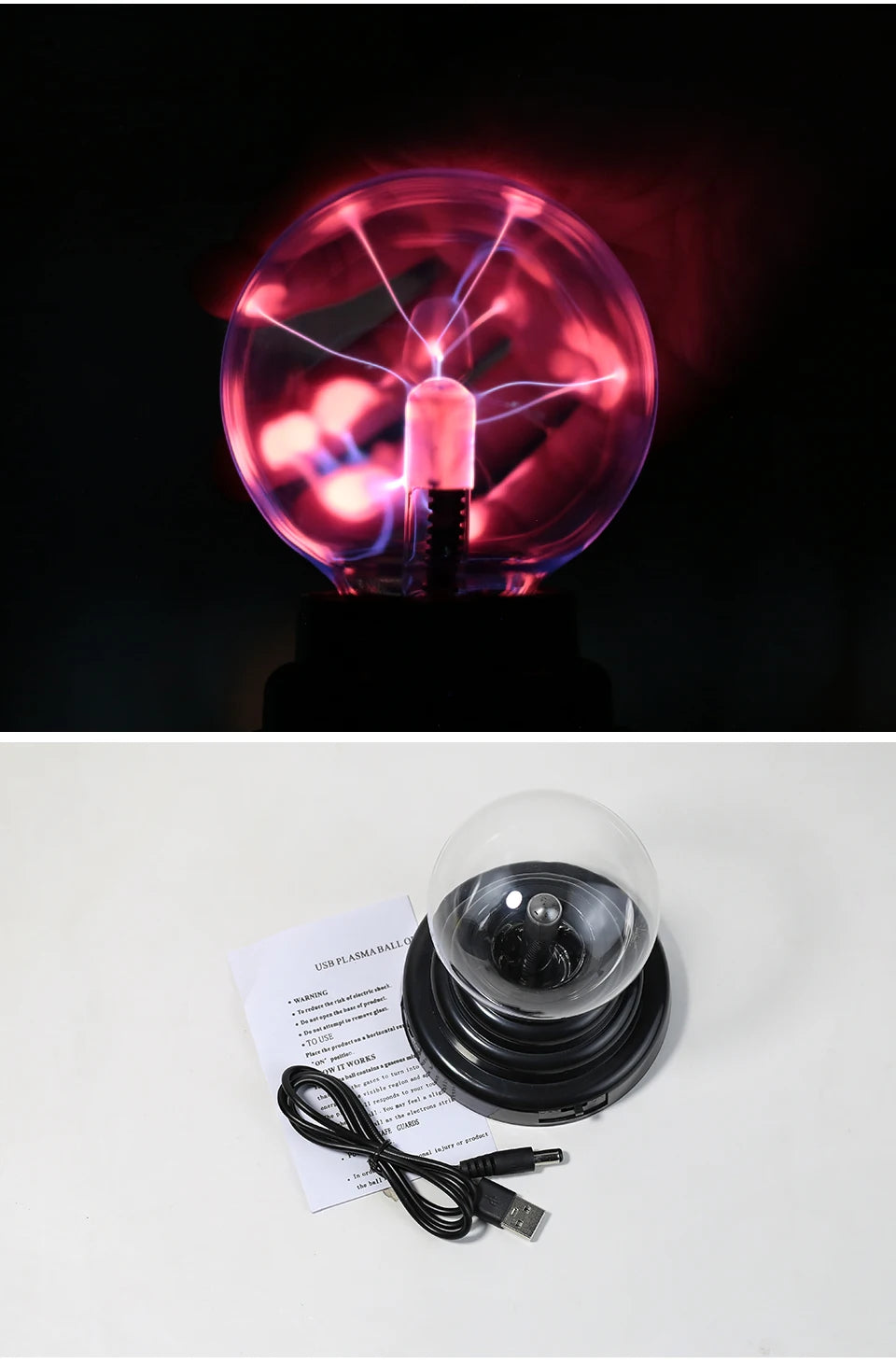 Magic Crystal Plasma Ball Lamp — LED Night Light for Kids & Home Decor