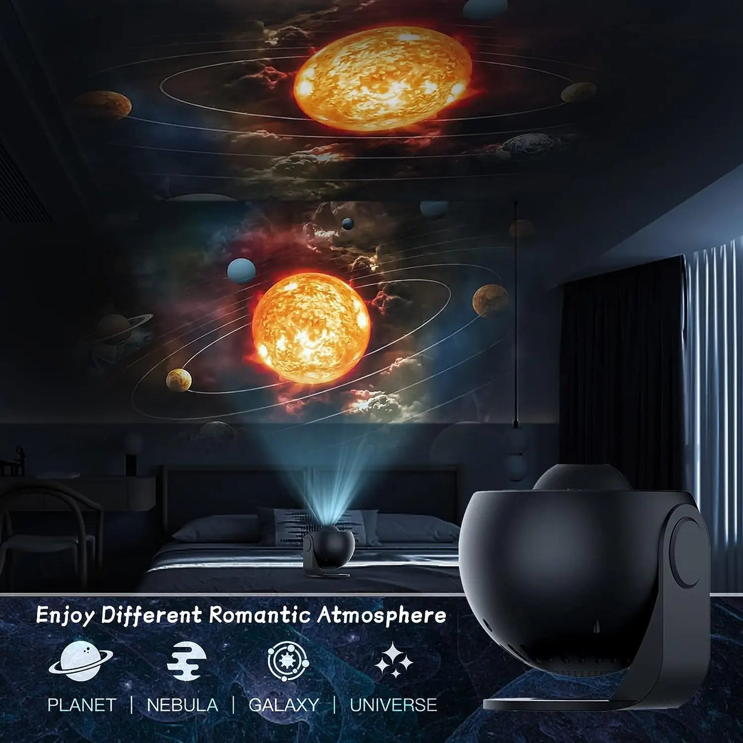 Galaxy Star Projector Night Light — 13-in-1 HD Planetarium Experience