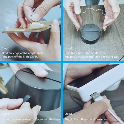 3D Aircraft Night Light — USB Table Lamp for Aviation Enthusiasts