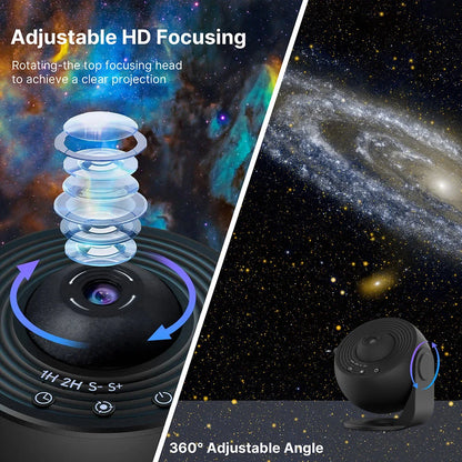 Galaxy Star Projector Night Light — 13-in-1 HD Planetarium Experience