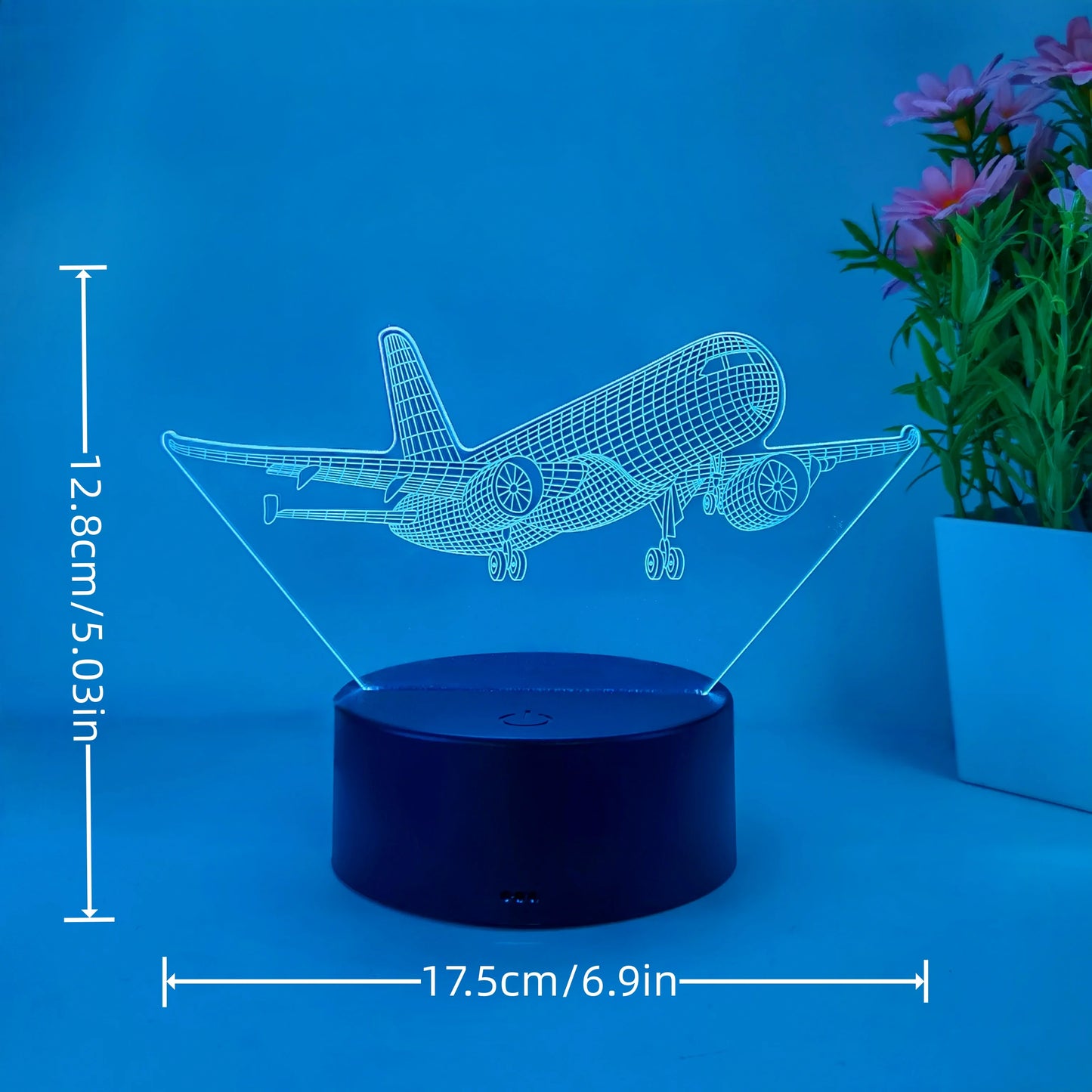 3D Aircraft Night Light — USB Table Lamp for Aviation Enthusiasts