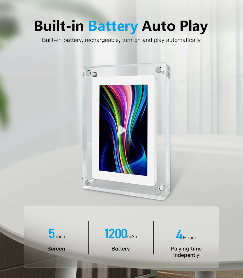 Acrylic Digital Photo Frame (5" IPS)
