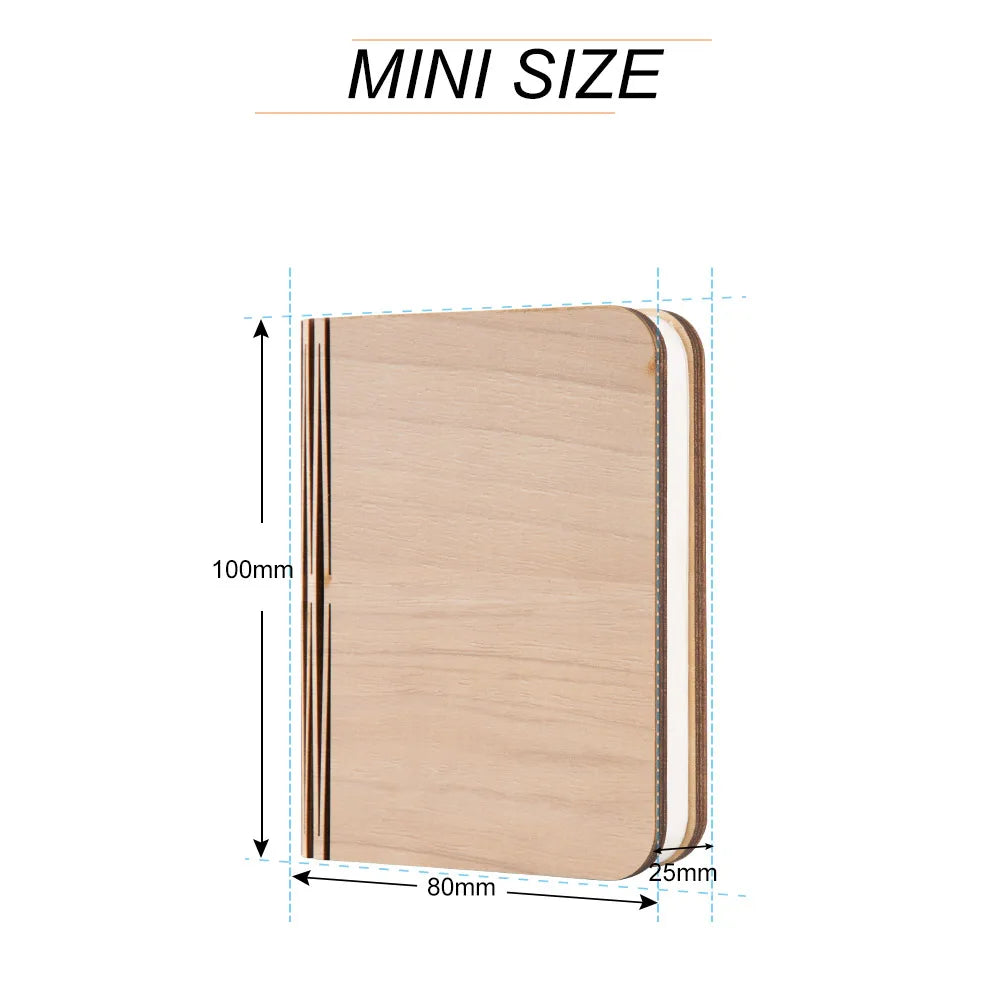 LED Wooden Book Lamp — Foldable 3-Color Bedside Light for Kids & Home